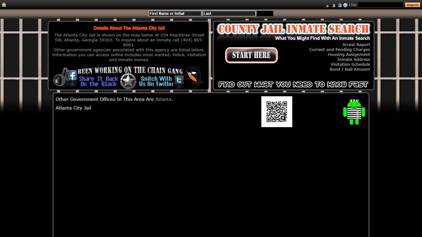 Atlanta City Jail - County Jail Inmate Search